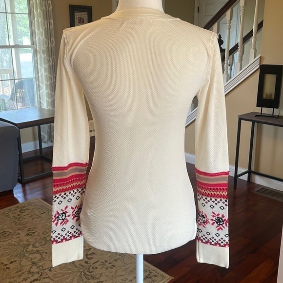 NWT - Free People Mikah Layering Cuff Ivory Long sleeve V-Neck, Size S - Picture 6 of 8